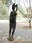 Woman statue in the hotel garden to Foundiougne, Senegal.