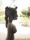 Wooden female head, sculpture, Senegal.