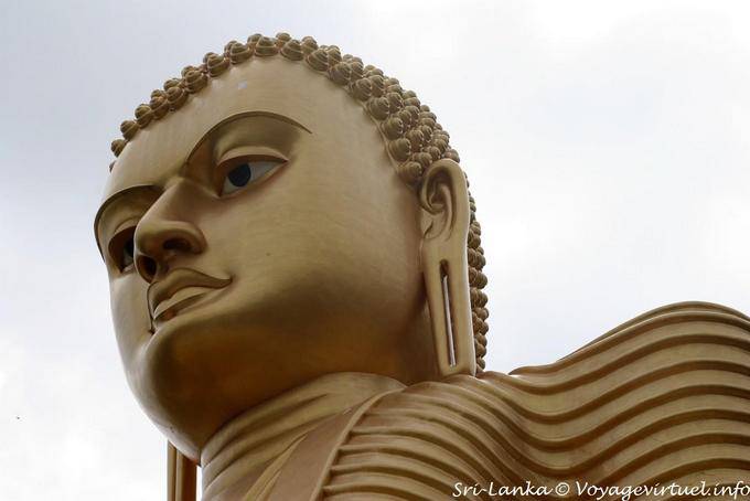 Big head of golden Buddha, Dambulla - Sri Lanka Ceylon