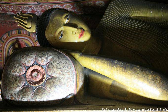 Buddhist Pillow Buddha Maha Viharaya Alut, Dambulla - Sri Lanka Ceylon