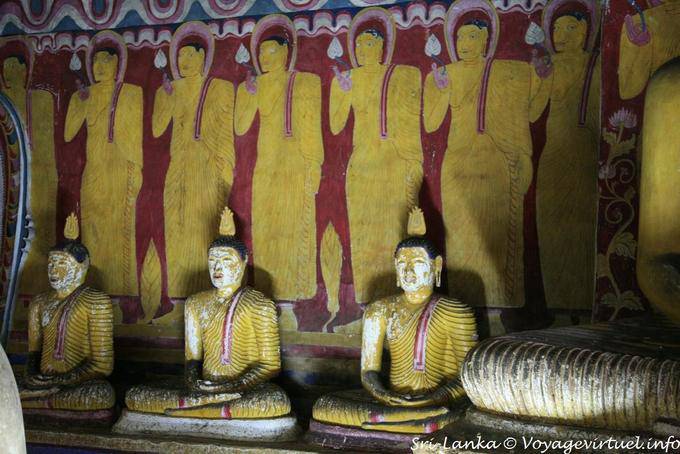 Mural Pacchima Viharaya, Cave of the Golden Temple, Dambulla - Sri Lanka Ceylon