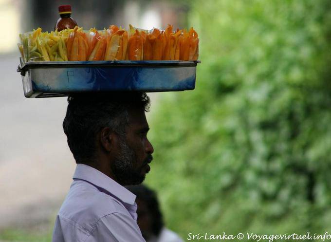 Hawker stall on the head with, Kandy - Sri Lanka Ceylon
