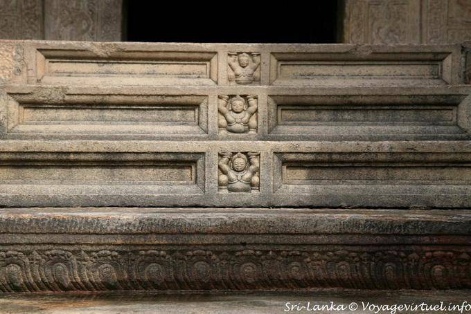 Decoration of stairs, Sri Dalada Maligawa, Kandy - Sri Lanka Ceylon