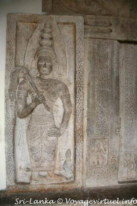 Stone carving of a Guardian of the temple, Dalada Maligawa, Kandy - Sri Lanka Ceylon