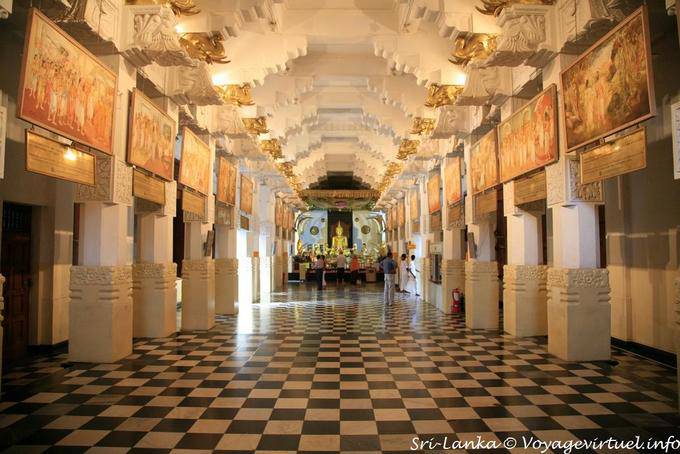 Panorama on the inside of the new temple Dalada, Kandy - Sri Lanka Ceylon