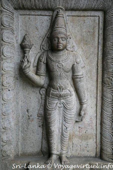 Representation of Vishnu with the lotus, Dalada Maligawa, Kandy - Sri Lanka Ceylon