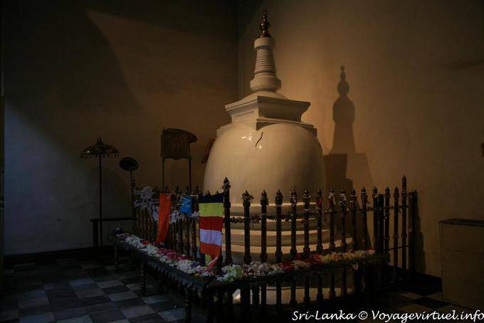 Small stupa, or dagoba inside the Temple Sacred Tooth Relic of the Kandy - Sri Lanka Ceylon