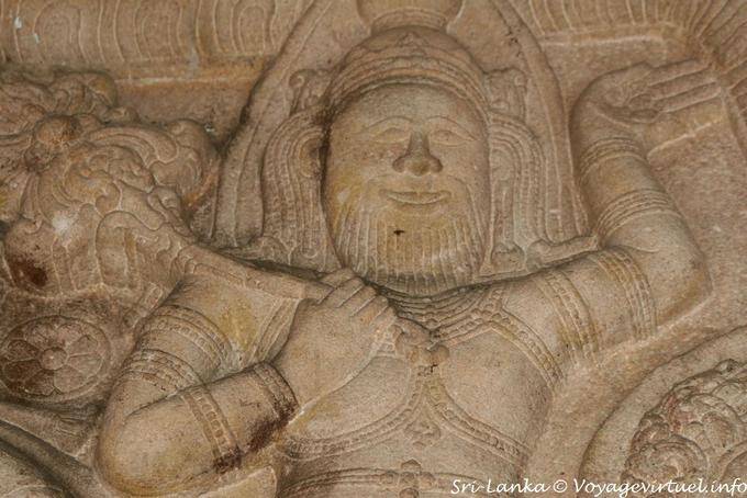 Focus on a hilarious and dancing relief, Temple of the Tooth, Kandy - Sri Lanka Ceylon