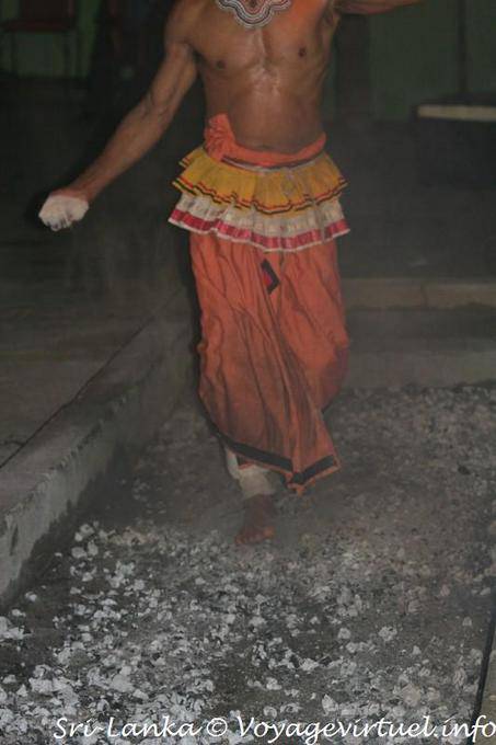Crossing the embers home, tradition came from India, Kandy - Sri Lanka Ceylon