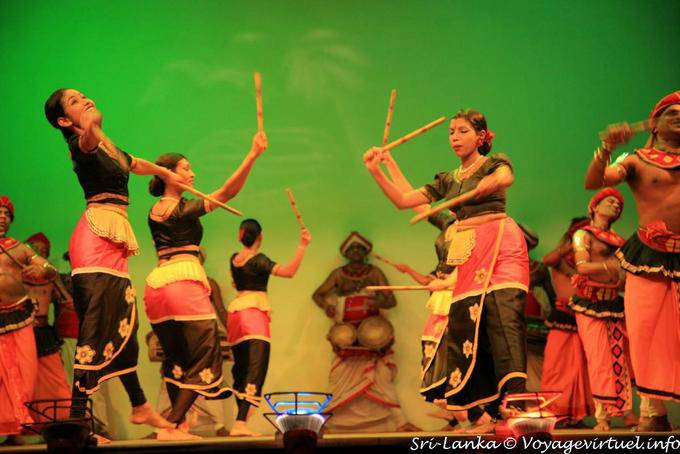 Līkeli folk dance (stick dance), Kandy - Sri Lanka Ceylon