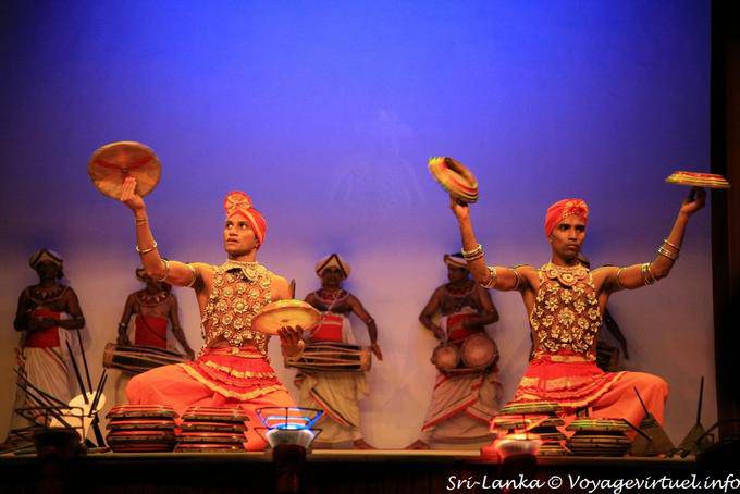 Juggling show with orchestral percussion, Kandy - Sri Lanka Ceylon