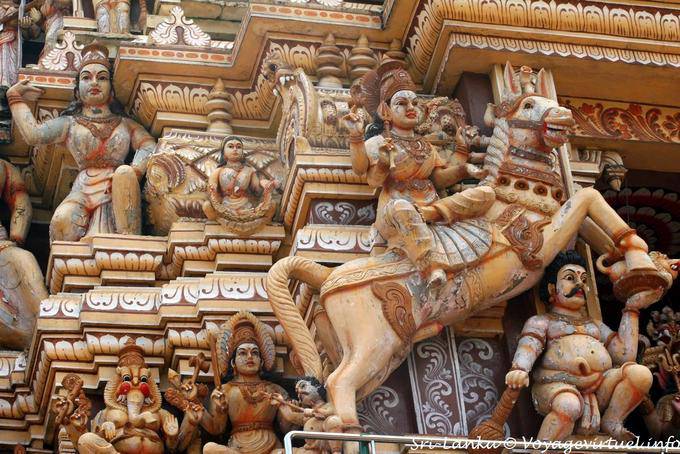 Horse Divinity the tower of Hindu temple Matale - Sri Lanka Ceylon