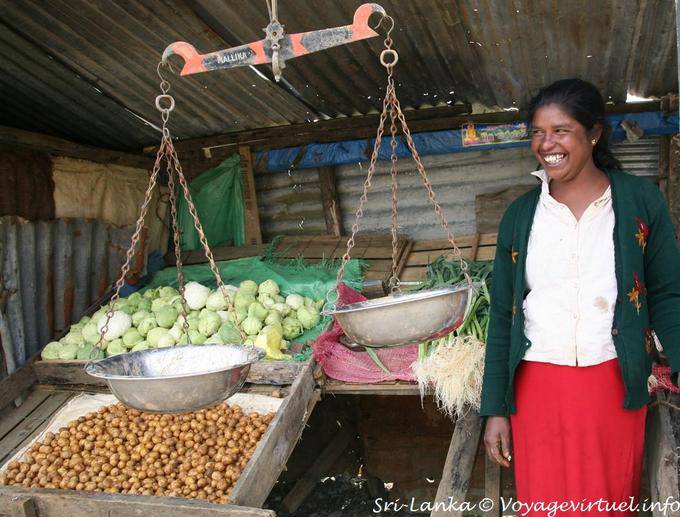 The balance of the vegetable seller, around Nuwara Eliya - Sri Lanka Ceylon