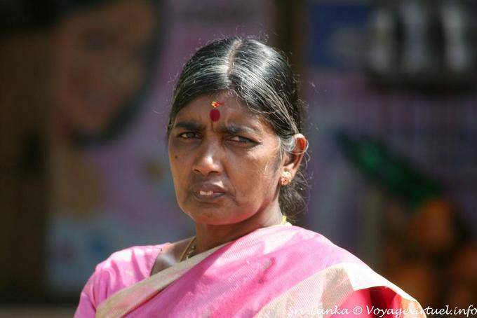 Tilak on the forehead to the location of the Ajna chakra, Tea Road, Nuwara Eliya - Sri Lanka Ceylon