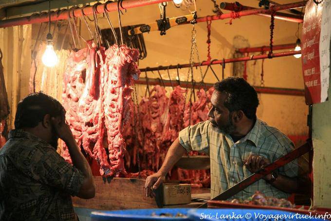 At the butcher at the market in Nuwara Eliya - Sri Lanka Ceylon