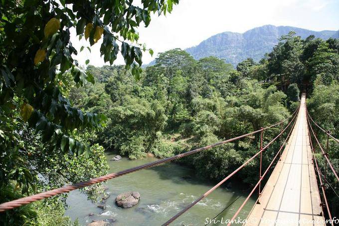 Reproduction of the bridge over the River Kwai, Kelani River, Kitulgala - Sri Lanka Ceylon