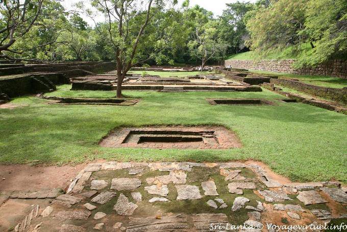One of the terraces garden Sigiriya - Sri Lanka Ceylon