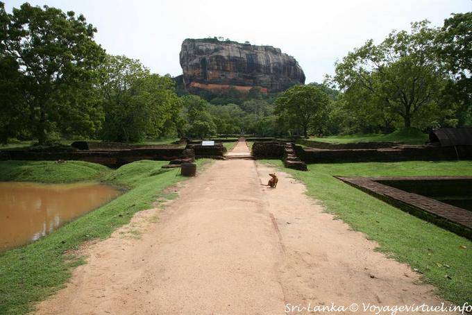 The main driveway to Sigiriya, Simhagîri - Sri Lanka Ceylon