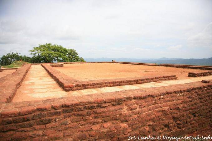 Platform ruins of the palace Sigiriya Mount of Remembrance - Sri Lanka Ceylon