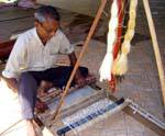 Artisan at the loom, Beruwela, Sri Lanka Ceylon.