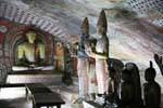 Figures of the Bodhisattva Maitreya, Cave of the Great Kings, Dambulla, Sri Lanka Ceylon.