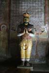Statue of King Nissanka Malla, Maha Viharaya Alut, Golden Temple, Dambulla, Sri Lanka Ceylon.