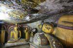 Laying or lotus in the third cave, Raja Maha Vihara, Dambulla, Sri Lanka Ceylon.