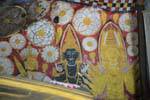 Fragment of wall painting, cave of the Golden Temple, Dambulla, Sri Lanka Ceylon.