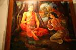 Painting of a scene from the life of Buddha, Sri Dalada Maligawa, Kandy, Sri Lanka Ceylon.