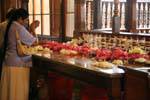 Prayer before the offerings, Sri Dalada Maligawa, Kandy, Sri Lanka Ceylon.