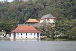 Bathing Pavillion Queen's Golden Canopy and New Dalada Temple, Kandy, Sri Lanka Ceylon.