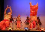 Acrobatic dancers on stage, Kandy, Sri Lanka Ceylon.