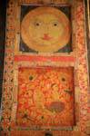Decorative painted door, Sri Gadaladeniya Temple, Kandy, Sri Lanka Ceylon.