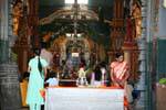 Overview inside the mandapa, Sri Muthumariamman Devasthanam, Matale, Sri Lanka Ceylon.