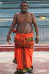 Monk in his holding of Tamil origin, Hindu temple Matale, Sri Lanka Ceylon.