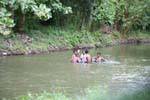 Water games in the River for kids, Hingurakgoda, Medirigiriya road, Sri Lanka Ceylon.