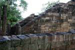 The bottom of the staircase and walls Monumental, Medirigiriya, Sri Lanka Ceylon.