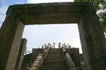 The monumental staircase leading to the shrine, Medirigiriya, Sri Lanka Ceylon.