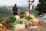 Stall of fresh vegetables on the side of the road, Nuwara Eliya, Sri Lanka Ceylon.
