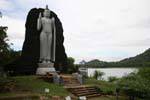 Buddha Polonnaruwa lake, Sri Lanka Ceylon.