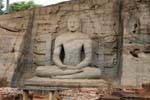 Dhyana mudra seated Buddha, Gal Vihara, Polonnaruwa, Sri Lanka Ceylon.
