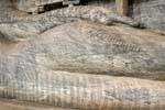 The hand of the reclining Buddha parinirvana, Gal Vihara, Polonnaruwa, Sri Lanka Ceylon.