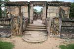 Outside the Hatadage, Terrace of the Tooth, Polonnaruwa, Sri Lanka Ceylon.
