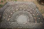 Sandakada pahana (moon stone) at Polonnaruwa Vatadage entries or terrace of the Tooth, Sri Lanka Ceylon.