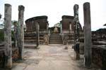 Temple Vatadage from its second round terrace of 18m in diameter, Polonnaruwa, Sri Lanka Ceylon.
