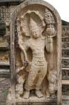 Sculpture in a niche Polonnaruwa Vatadage entries, Sri Lanka Ceylon.