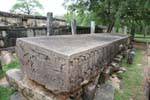 Gal Pota or stone book extolling King Nissanka Malla, Polonnaruwa, Sri Lanka Ceylon.