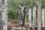 Buddha standing in the middle column, Terrace of the Tooth, Polonnaruwa, Sri Lanka Ceylon.