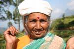 Traditional face with nose piercings, bidi and earrings, Sri Lanka Ceylon.