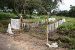 Fresh grave in the countryside around Sigiriya Village, Sri Lanka Ceylon.